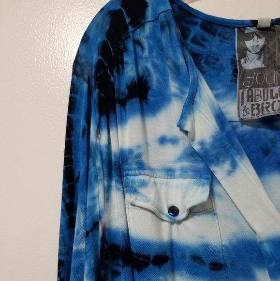 Young Fabulous And Broke Malik Blue Tie Dye Jersey Romper Size Large - Picture 7 of 15